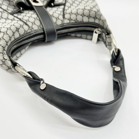  CELINE セリーヌ ハンドバッグ キャンバス×レザー マカダム グレー