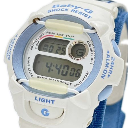  CASIO カシオ 腕時計 Baby-G クォーツ 本体のみナイロン ホワイト ライトブルー  BGX-110