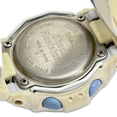  CASIO カシオ 腕時計 Baby-G クォーツ 本体のみナイロン ホワイト ライトブルー  BGX-110