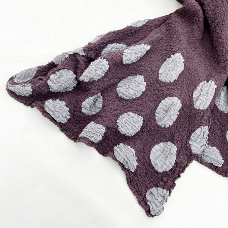  ISSEY MIYAKE イッセイミヤケ カーディガン チュニック丈 ドット柄 パープル