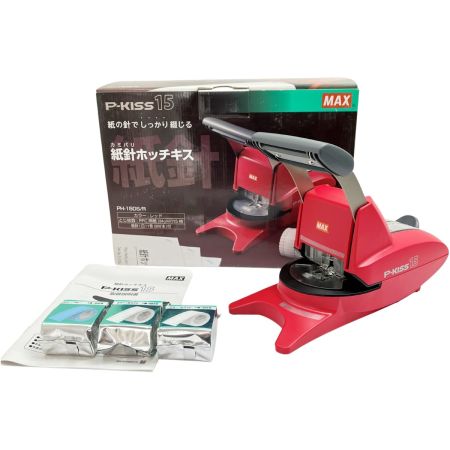  MAX ホッチキス 紙針ホッチキスP-KISS15ピーキス15 PH-15DS レッド