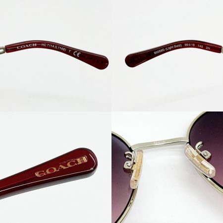  COACH コーチ サングラス ケース付 0HC7114 レッド