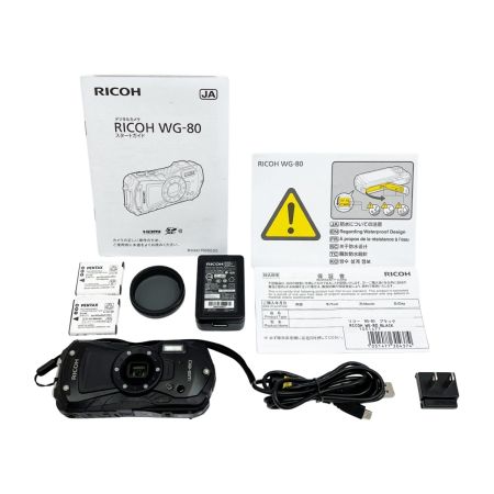  RICOH リコー コンパクトデジタルカメラ ブラック WG-80