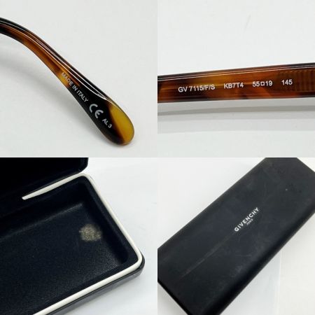  GIVENCHY ジバンシー サングラス 55□19-145 GV7115 クリアグレー＆ハバナ