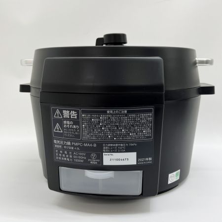  IRISOHYAMA アイリスオーヤマ 電気圧力鍋 4L  2021年製 PMPC-MA4 ブラック
