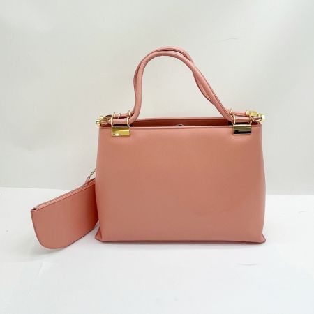  Kitamura キタムラ ハンドバッグ 布袋付 ピンク