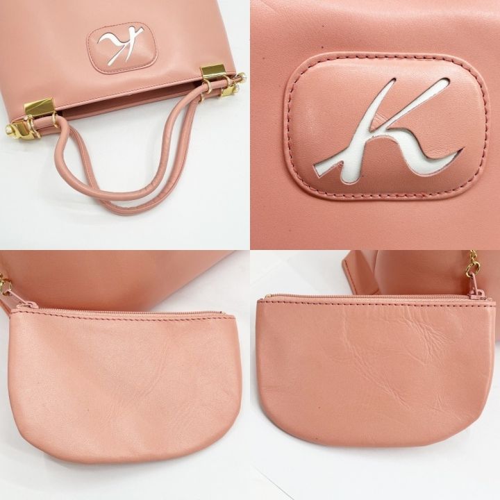 Kitamura キタムラ ハンドバッグ 布袋付 ピンク - 中古バッグ・財布
