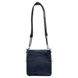 ◆◆ GUCCI グッチ GGキャンバス×レザー ショルダーバッグ 109106 ブラック Bランク
