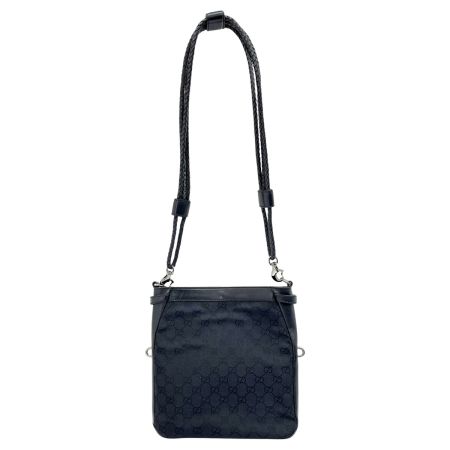  GUCCI グッチ GGキャンバス×レザー ショルダーバッグ 109106 ブラック