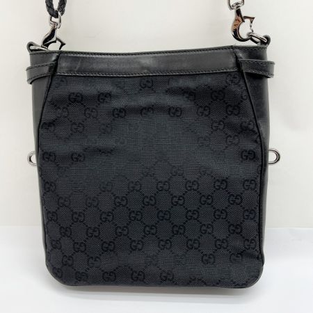  GUCCI グッチ GGキャンバス×レザー ショルダーバッグ 109106 ブラック
