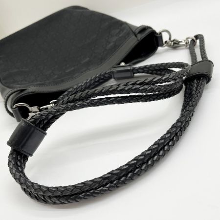  GUCCI グッチ GGキャンバス×レザー ショルダーバッグ 109106 ブラック
