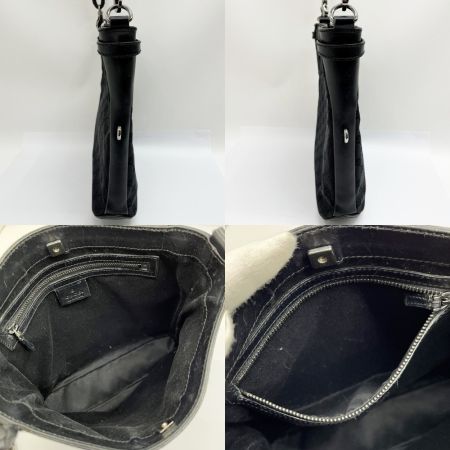  GUCCI グッチ GGキャンバス×レザー ショルダーバッグ 109106 ブラック