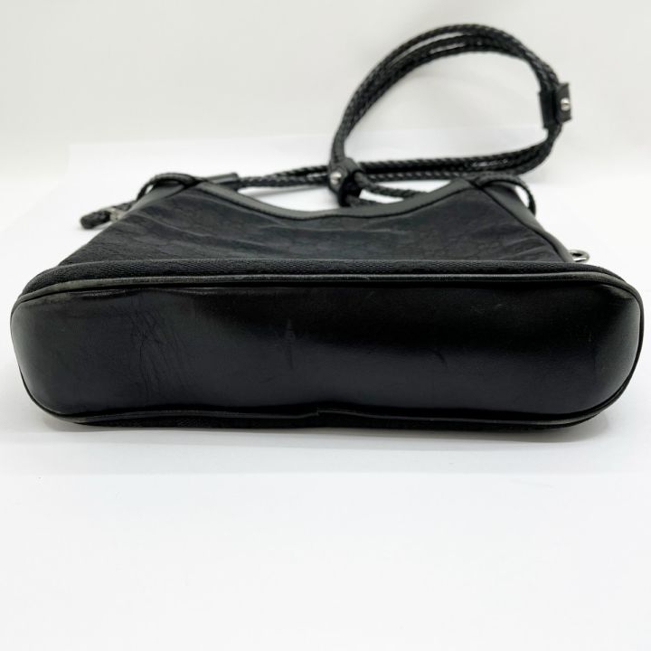GUCCI グッチ GGキャンバス×レザー ショルダーバッグ 109106 ブラック