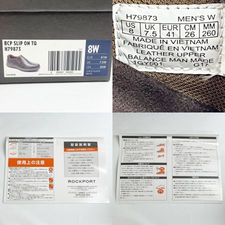  ROCKPORT ウォーキングシューズ ベアコブパーク スリップ オン H79873 メンズ ブラウン