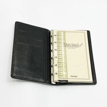  Davinci 手帳 ダヴィンチ ブラック レザー  ブラック