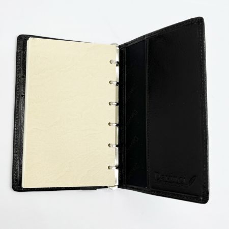  Davinci 手帳 ダヴィンチ ブラック レザー  ブラック