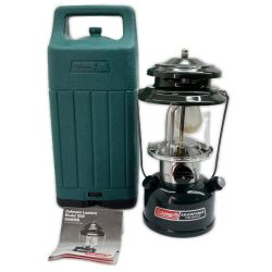◆◆ Coleman コールマン ガソリンランタン 1993年12月製造 ケース付 286A740J グリーン Bランク