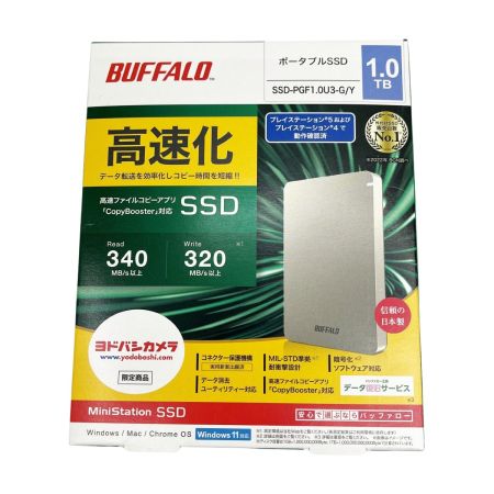   外付けSSD ポータブル ヨドバシカメラ限定モデル SSD-PGF1.0U3-G/Y