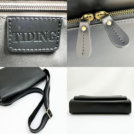  TIDING タイディング ショルダーバッグ レザー メッセンジャー ブラック