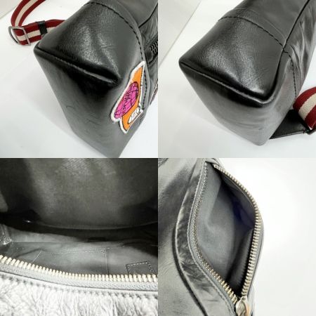  BALLY バリ バリー ボディーバッグ レザー ワッペン ブラック