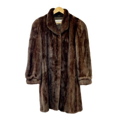  iwasaki イワサキ 岩さき 毛皮ハーフコート 13号 レディース アウター ブラウン