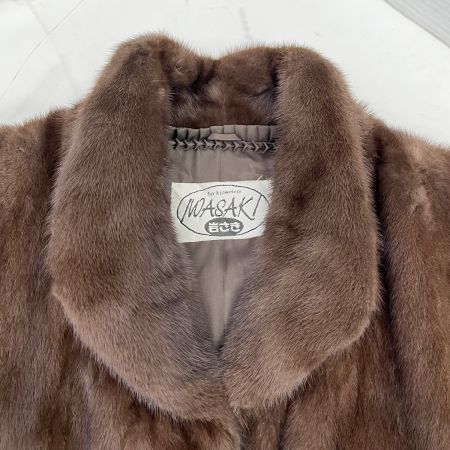  iwasaki イワサキ 岩さき 毛皮ハーフコート 13号 レディース アウター ブラウン
