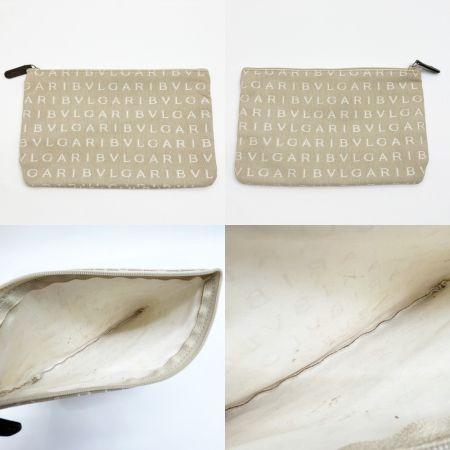  BVLGARI ブルガリ トートバッグ ロゴマニア ベージュ レディース 22282