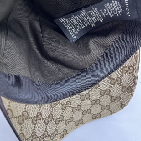  GUCCI グッチ 帽子 キャップ GG柄 200035 Lサイズ 59cm ベージュ