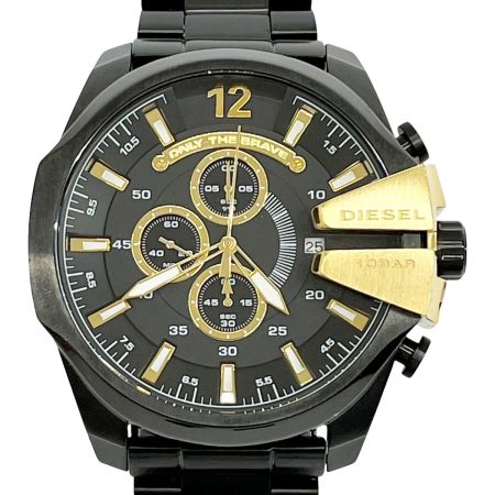  DIESEL ディーゼル 腕時計 ステンレススチール ブラック ゴールド DZ-4338