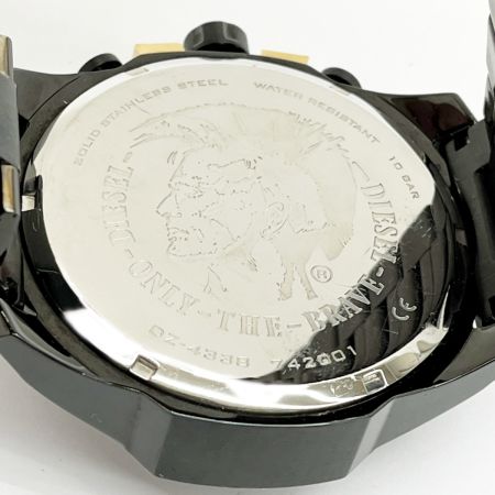  DIESEL ディーゼル 腕時計 ステンレススチール ブラック ゴールド DZ-4338