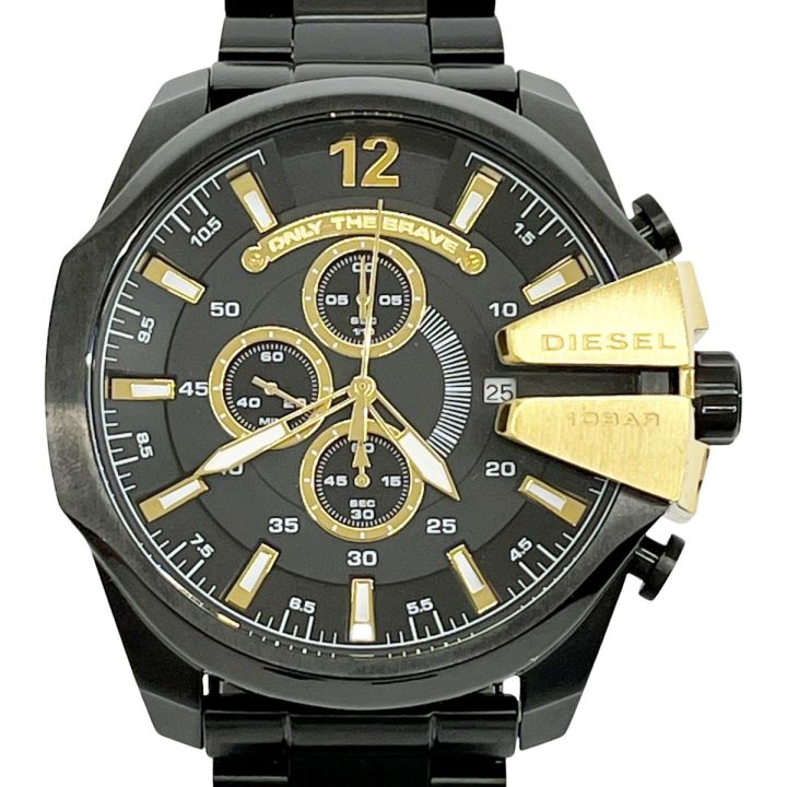 DIESEL ディーゼル 腕時計 ステンレススチール ブラック ゴールド DZ