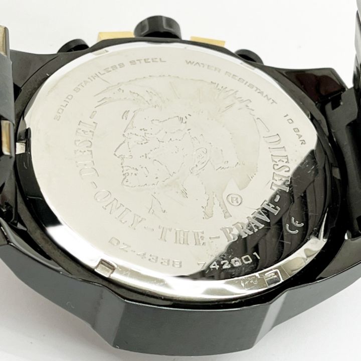 DIESEL ディーゼル 腕時計 ステンレススチール ブラック ゴールド DZ