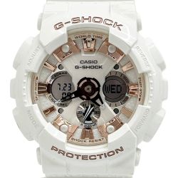 ◆◆ CASIO カシオ G-SHOCK デジアナウォッチ クォーツ ホワイト 2020年モデル GA-120LH Bランク