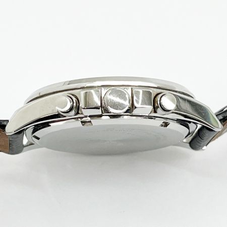  SEIKO セイコー 腕時計 クロノグラフ レザー シルバー メンズ 7T92-0MF0