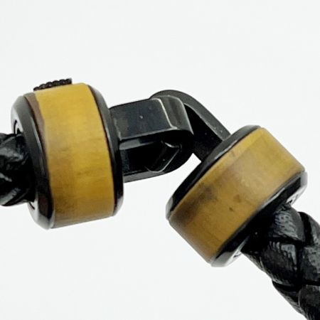  EMPORIO ARMANI エンポリオアルマーニ ブレスレット レザー×ウッド ブラック