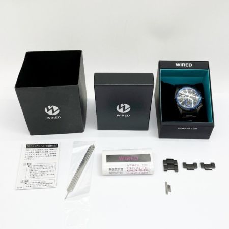  ALBA アルバ 腕時計 WIRED ワイアード クォーツ ステンレススチール ネイビー 7t12-0at0