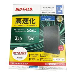 ◆◆ BUFFALO バッファロー 外付けSSD ポータブル ヨドバシカメラ限定モデル SSD-PGF1.0U3-B/Y ﾖﾄﾞﾊﾞｼｵﾘｼﾞﾅﾙﾓﾃﾞﾙ ブラック Nランク
