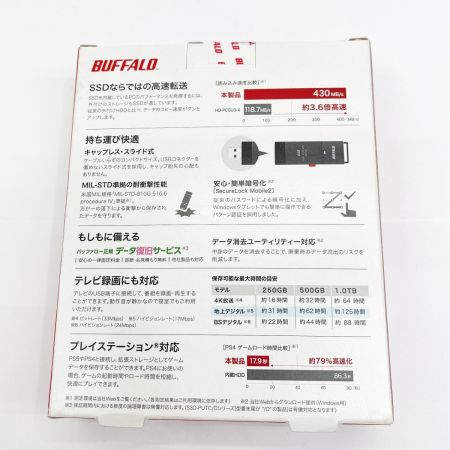  BUFFALO バッファロー 外付けスティックSSD　1.0TB SSD-PUT1.0U3-BKC ブラック