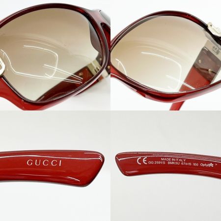  GUCCI グッチ サングラス ベルト金具 ケース付 GG2591/S ボルドー