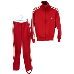 ◆◆ adidas アディダス 80s ヴィンテージジャージ上下セット 1号 ADS-4F C-OS 3011 レッド Cランク