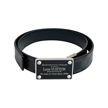  LOUIS VUITTON ルイヴィトン ベルト 34/85 ダミエ・グラフィット サンチュール・アンヴァンチュール CT1029 グレー