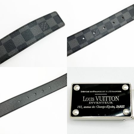  LOUIS VUITTON ルイヴィトン ベルト 34/85 ダミエ・グラフィット サンチュール・アンヴァンチュール CT1029 グレー