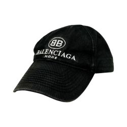 ◆◆ BALENCIAGA バレンシアガ BB MODE CAP キャップ 帽子 ブラック Cランク