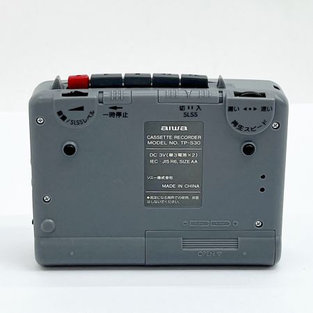   aiwa アイワ カセットテーププレーヤー シルバー オーディオ機器 TP-S30