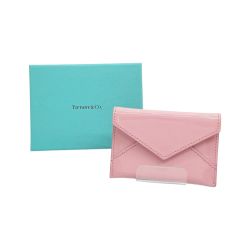 ◆◆ Tiffany & Co. ティファニー カードケース ライトピンク エナメル 箱付 ライトピンク Aランク