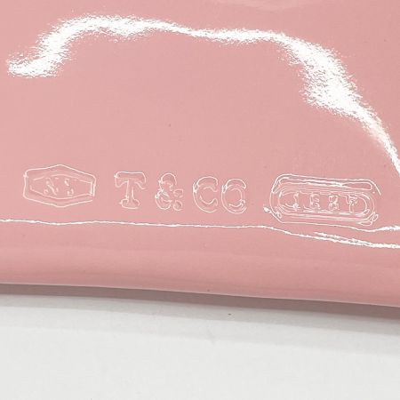  Tiffany & Co. ティファニー カードケース ライトピンク エナメル 箱付 ライトピンク