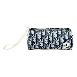 ◆◆ Christian Dior クリスチャンディオール ポーチ トロッター ナンバー 2 ネイビー Bランク