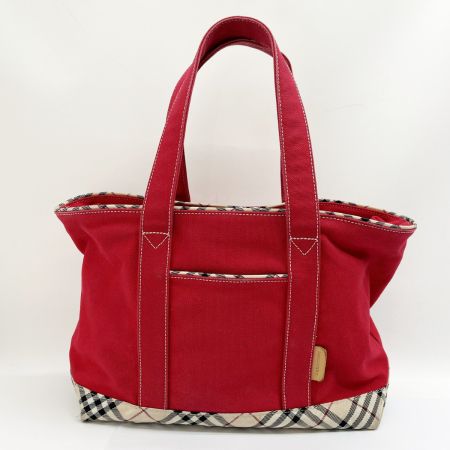  BURBERRY バーバリー バッグ トートバッグ キャンバス BV450-494 レッド