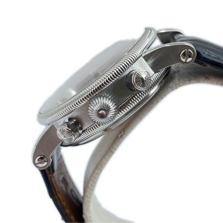  CHRONOSWISS クロノスイス ルナ 自動巻き レザー ホワイト ムーンフェイズ 箱付 OH･磨き済 CH7523L