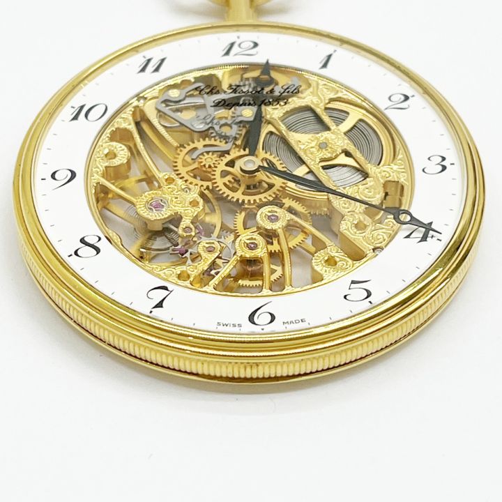 【超希少】ティソ　手巻き　懐中時計　1853 ゴールド Chs Tissot & Fils Depuis 1853 ティソ 懐中時計 手巻き式